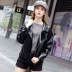 Phụ nữ da đoạn ngắn 2018 mới của Hàn Quốc phiên bản của lỏng mỏng giảm béo PU da giản dị da xe gắn máy áo khoác sinh viên áo khoác Quần áo da