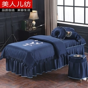 Beauty giường bedspread bao gồm một gia đình bốn câu lạc bộ cao cấp SPA Body Massage modal màu thêu đơn giản - Trang bị tấm