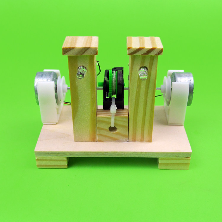 小扳手diy科技小制作拉线发电机 中小学科普作业益智拼装模型玩具