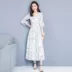 Mùa hè 2019 mới kích thước lớn của phụ nữ tay áo kèn tay áo hoa phiên bản Hàn Quốc của chiếc váy tự nhiên lớn voan đầm xòe - Váy dài váy maxi đi biển cho người béo Váy dài