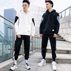 2019春季新款男士运动套装青少年休闲卫衣跑步服两件套DS364