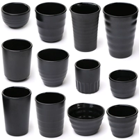 Chà đen Melamine Bộ đồ ăn Giả sứ Nhà hàng Nhựa Uống Cup Cup Cup Cup Cup Cup Cup Cup - Tách bình nước giữ nhiệt