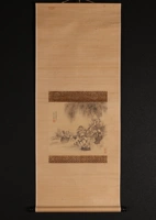 Японская фоновая старая каллиграфия и живопись чернила ландшафтная живопись Liu xia xingl Motor True Back Old Collection Collection