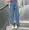 Eo cao lỏng mỏng retro quần jean nữ mùa hè mới Hàn Quốc thường rửa hoang dã chín quần rộng chân quần