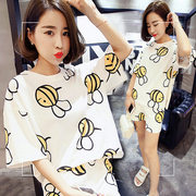 Mùa hè đồ ngủ nữ Hàn Quốc ngắn tay mùa hè phương thức dễ thương quần short XL mỏng mùa hè phục vụ nhà phù hợp với