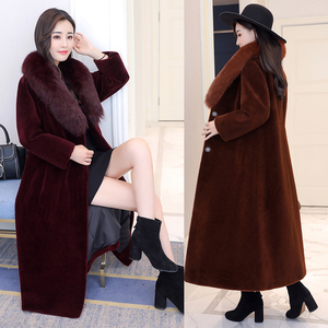 Chống mùa cừu cắt áo khoác nữ đặc biệt giải phóng mặt bằng bán lông một 2018 mới phần dài cổ áo lông thú lớn Haining lông mùa đông