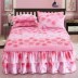 Giường váy giường đơn trải giường váy bốn bộ bông dày chống trượt bảo vệ bìa đôi 1.8m2.0m ​​giường gạo đặc biệt cung cấp Váy Petti