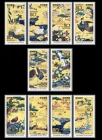 В 2013 году, почтовая неделя, прорезала руки, еженедельные японские традиционные картины маркируют четыре сезона цветы и карта птиц карта
