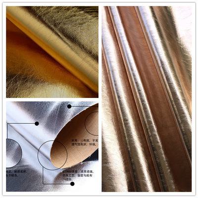 taobao agent Bright noodle leather cloth gold, silver handmade DIY soft bag hard wrapped leather COS performance clothing fabric