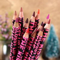 Trang điểm xuyên biên giới Midnight cool black liner lip liner Retouching lip nude lip Pencil Lasting non-mark 1625 - Bút chì môi / môi lót 	son bút chì the face shop