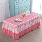 Mục vụ ren bàn cà phê bìa đặt hình chữ nhật vải bàn mat phòng khách nhà khăn trải bàn vải bụi che bàn cà phê vải