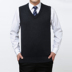 Mùa xuân và mùa thu trung niên của nam giới cashmere vest vest V-Cổ áo len đan áo len kinh doanh bình thường daddy Dệt kim Vest