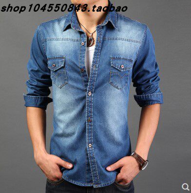 Купить cowboy shirt men jeans shirt 
