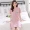 Bộ đồ ngủ cotton nữ mùa hè ngắn tay dễ thương váy mỏng Học sinh Hàn Quốc size lớn váy ngủ dài mùa hè - Đêm đầm