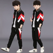 Quần áo bé trai mùa thu 2019 mới to boy xuân thu thu đẹp trai ngoại quốc phiên bản Hàn Quốc ba bộ thủy triều - Phù hợp với trẻ em