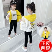 Áo khoác nữ mùa thu 2019 phiên bản Hàn Quốc mới của đại dương hai bên mặc giản dị trẻ em hoang dã thời trang áo sơ mi nữ thủy triều - Áo khoác