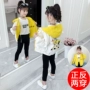 Áo khoác nữ mùa thu 2019 phiên bản Hàn Quốc mới của đại dương hai bên mặc giản dị trẻ em hoang dã thời trang áo sơ mi nữ thủy triều - Áo khoác áo ấm cho bé gái
