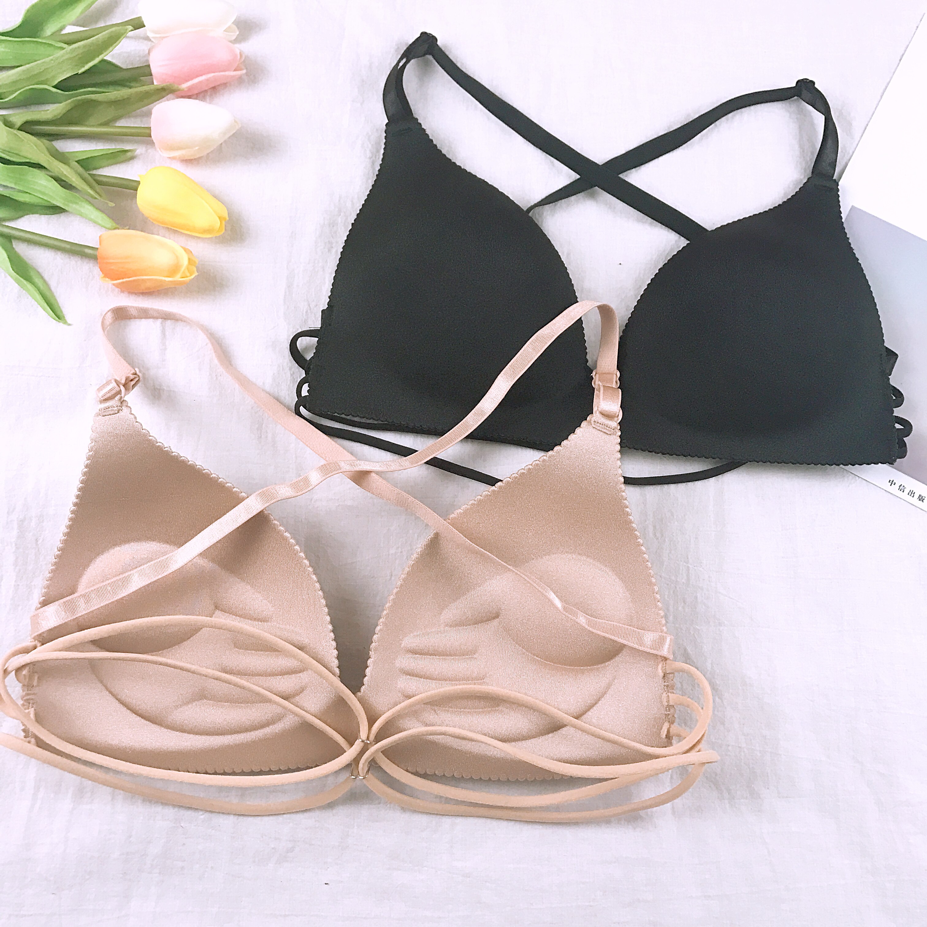 9410#实拍实价 抹胸裹胸内衣无钢圈聚拢文胸少女内衣