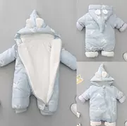 Áo khoác bé gái mùa đông được may bằng vải nhung cộng với mũ nhung trẻ em áo khoác cotton cho bé ra ngoài