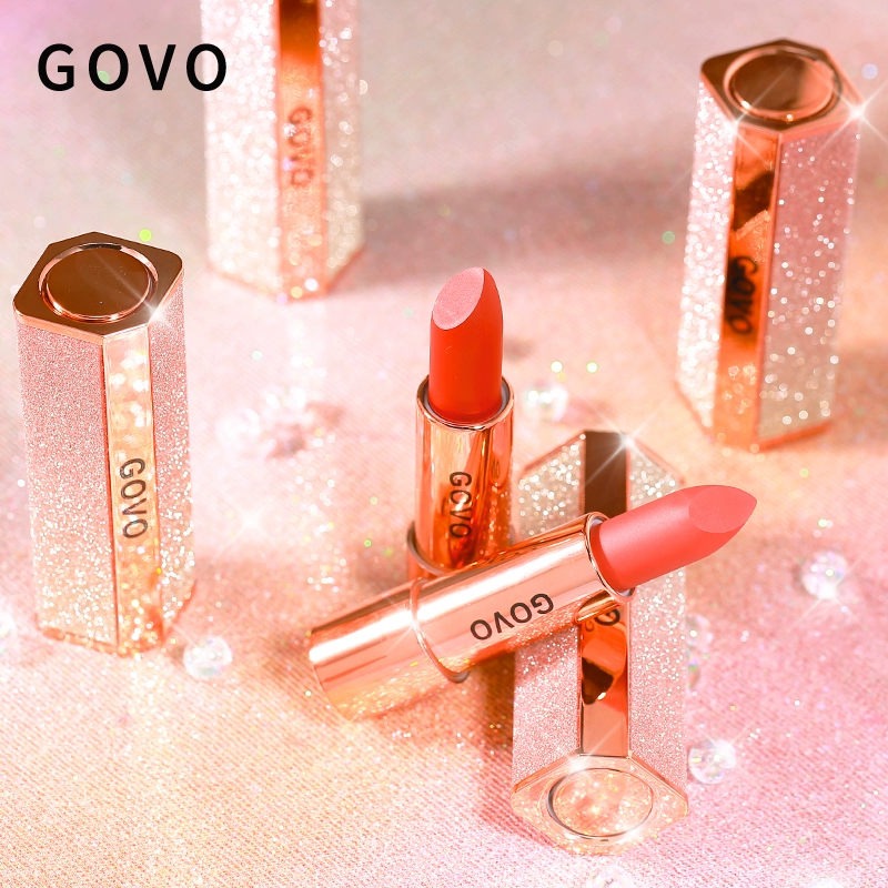 Douyin net đỏ cỏ đề xuất GOVO Galaxy Velvet Lipstick High Value Lipstick Hyuna Strawberry Mousse Girls - Son môi