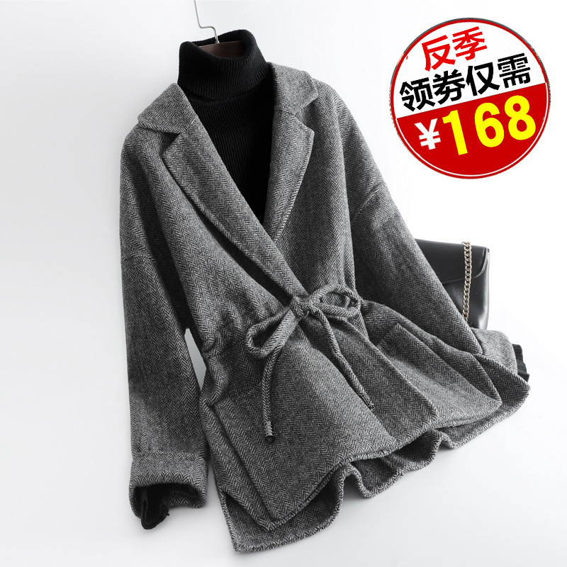 Cao cấp tùy chỉnh áo len nữ đoạn văn ngắn 2018 mùa thu và mùa đông mới Hàn Quốc xương cá mô hình người đàn ông nhỏ áo len thủy triều