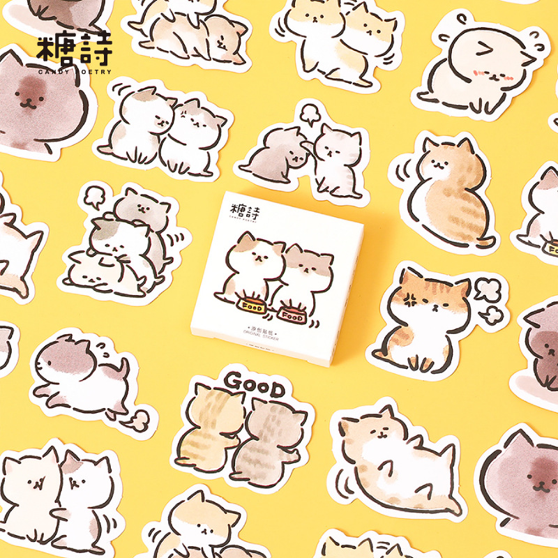 Naughty Meow Sauce (45)do my Meow little cat Hand account diary Stickers Cartoon lovely decorate album diy Stickers seal box-packed stick