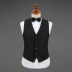 Mùa hè Slim vest vest nam phù hợp với vest vest vest vest chú rể màu sân khấu biểu diễn hợp xướng - Dệt kim Vest vest đen nam Dệt kim Vest