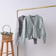 G ¥ 7 Mùa Thu mới 2018 nhỏ tươi lỏng Hàn Quốc retro giản dị đơn ngực áo len lông nữ DK