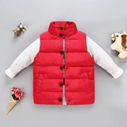 Áo vest trẻ em mùa thu và mùa đông mặc cho bé lớn xuống bé trai và bé gái đứng cổ áo thời trang áo vest dày cho bé