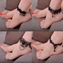 Vintage phong cách dân tộc cá tính ren vòng chân vòng chân đính cườm nữ Hàn Quốc phiên bản của Sen đơn giản chân Hàn Quốc vòng chân đồ trang trí quà tặng vòng chân cá chép nữ