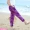 Mùa hè bohemian in nhân tạo bông lụa bãi biển quần phụ nữ quần dài củ cải củ cây bông lụa hậu cung quần