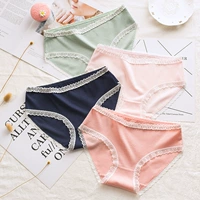 Quần lót cotton bé gái có ren, quần short cotton ren, quần short nữ size lớn, Nhật Bản dễ thương quần lót nữ thun lạnh