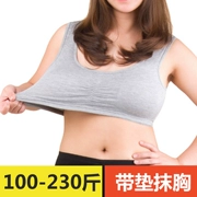 Kích thước lớn ống hàng đầu quấn ngực dây đeo ngực áo ngực modal chống ánh sáng trung niên mẹ đồ lót chất béo mm200 kg mùa hè
