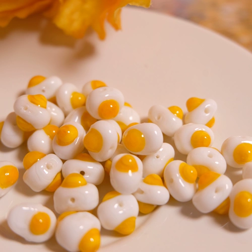 Маленькое яйцо, мини-стеклянные бусины, разные аксессуары на каждый день в одном ожерелье, милая маленькая розетка, ручная работа на заказ