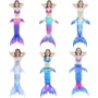 Nàng tiên cá Đuôi Con gái Quần áo 8-10-12 Năm Công chúa Cổ Mermaid Áo tắm Đặt Cô gái Hàn Quốc Đồ bơi 9 áo tắm trẻ em nàng tiên cá