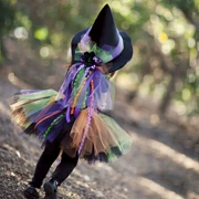 Trẻ em Halloween trang phục phụ huynh-trẻ em cô gái pettiskirt phù thủy cosplay trang phục hóa trang