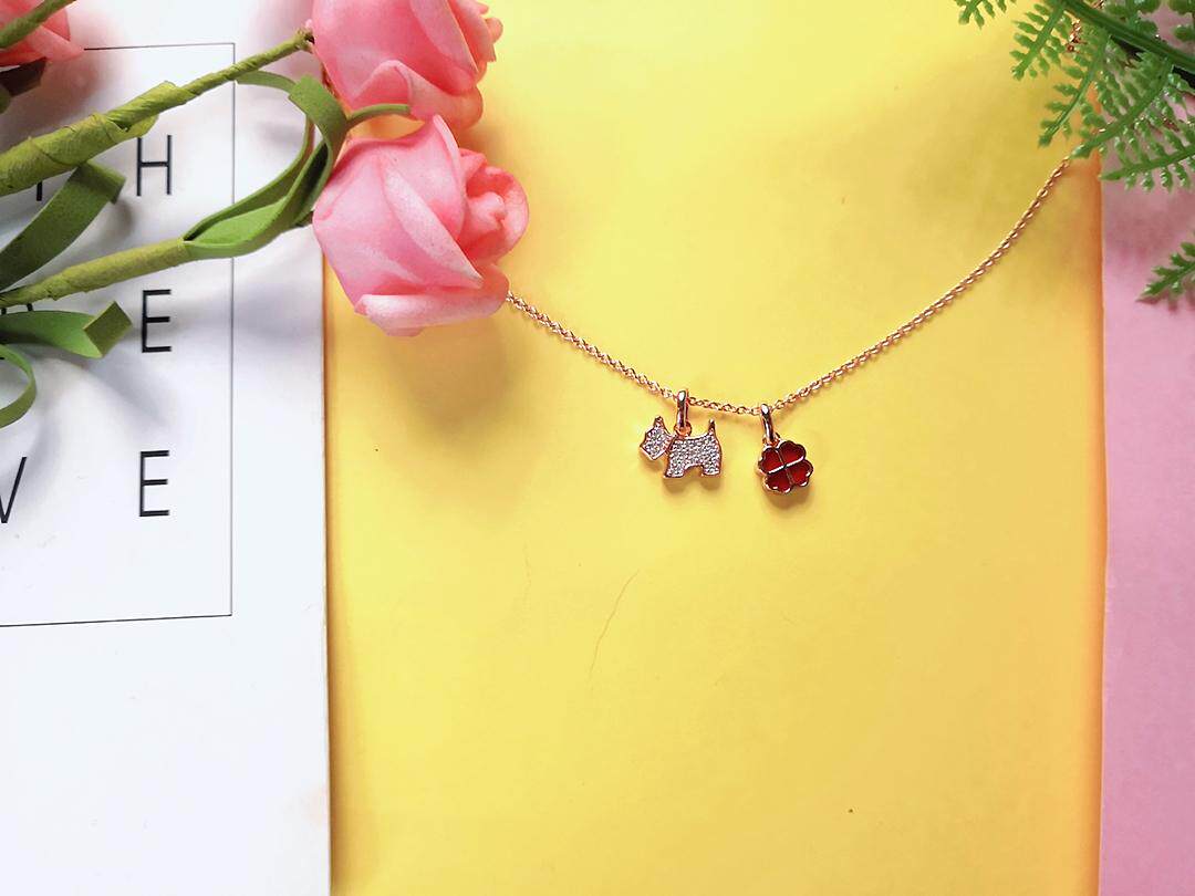 小狗四叶草项链留住你想要的幸运