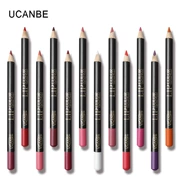 Ucanbe lip line bút nữ đích thực không thấm nước kéo dài không dấu móc dòng 12 màu set mờ môi người mới bắt đầu - Bút chì môi / môi lót