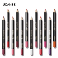 Ucanbe lip line bút nữ đích thực không thấm nước kéo dài không dấu móc dòng 12 màu set mờ môi người mới bắt đầu - Bút chì môi / môi lót 	son bút chì clinique