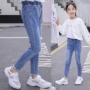 Quần jean nữ mùa xuân và mùa thu phiên bản mới của Hàn Quốc - Quần jean quần jean trẻ em