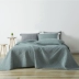 Sợi bông hai lớp được giặt bằng vải bông châu Âu trải giường ba tấm dày bông phủ chăn trống - Trải giường ga trải giường cotton Trải giường