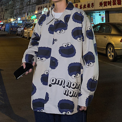 Spring and autumn loose and handsome coat men's Hong Kong Style