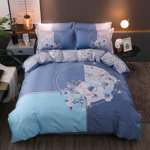 纯棉活性印花斜纹四件套全棉婚庆大红床上用品1.5m1.8m2.0m米床
