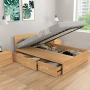 giường hiện đại đơn vị lưu trữ hộp ngăn kéo đơn giản giường không khí 1,5 mét xả áp lực xương kết hợp một chiếc giường nhỏ 1,8 m - Giường