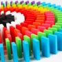 100 viên của cầu vồng bằng gỗ dominoes trẻ sơ sinh trẻ em early education puzzle tay khối xây dựng đồ chơi cho mọi lứa tuổi đồ chơi cho trẻ 2 tuổi