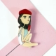 Hàn Quốc Nhật Bản Phong cách Harajuku Cô gái mềm mại Hoạt hình acrylic Trâm Nữ Corsage Pin Dễ thương Huy hiệu Phụ kiện Túi - Trâm cài