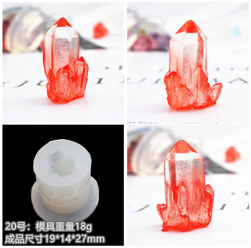 Army Greendiy Gutta percha transparent silica gel mould Crystal Glue  mould silica gel mineral Spar Crystal Cluster transparent mould