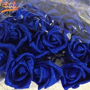Hoa đầy đủ vật liệu đóng gói mô phỏng hoa hồng xanh hoa làm bằng tay bó hoa 50 bó bùa xanh - Hoa nhân tạo / Cây / Trái cây