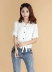 Áo dài xuân hè 2019 tay dài quốc gia có thể xắn tay áo cotton rộng rãi thắt nơ nữ thời trang hoang dã - Áo sơ mi dài tay kiểu áo sơ mi nữ đẹp Áo sơ mi dài tay