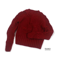 Плетеный кашемир, ретро короткий зимний свитер, США, европейский стиль, увеличенная толщина